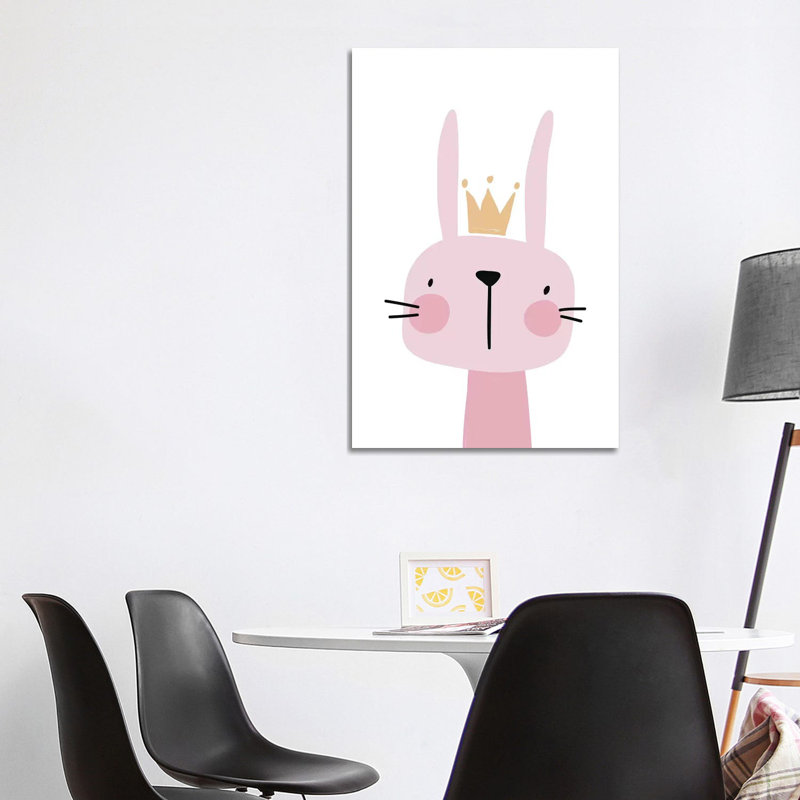 Bunny Pink by Pixy Paper - Wrapped Canvas Print, 101.6 cm H x 66.04 cm W x 1.91 cm D