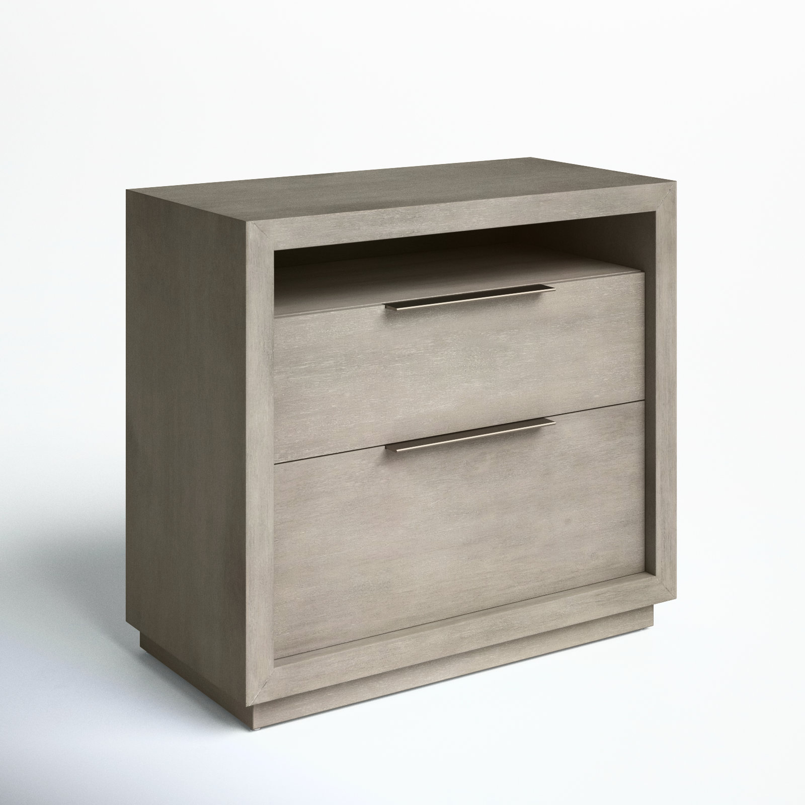 Eloise 2-Drawer Acacia Nightstand, Mineral