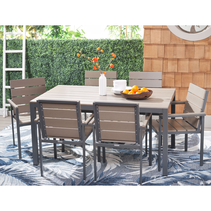 Spacek 6 - Person Patio Dining Set with Rectangular Table
