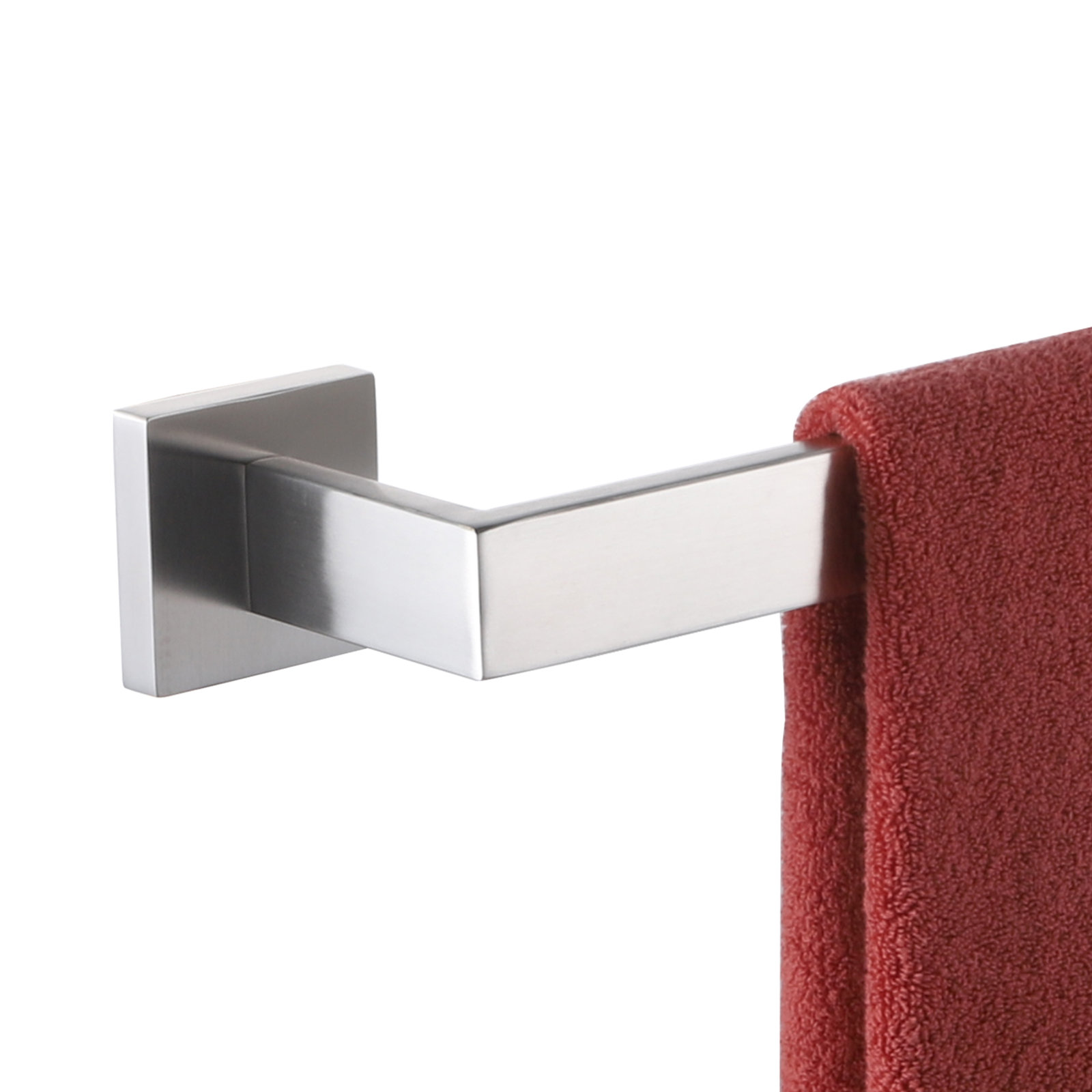 25.5" Wall Mounted Towel Bar, Brushed Nickel, 2" H x 25.5" W x 3" D