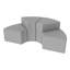 Shapes Series II Modular Collaborative Soft Seating Wedge Stool with Foam Padded Seat-64494213-64494211