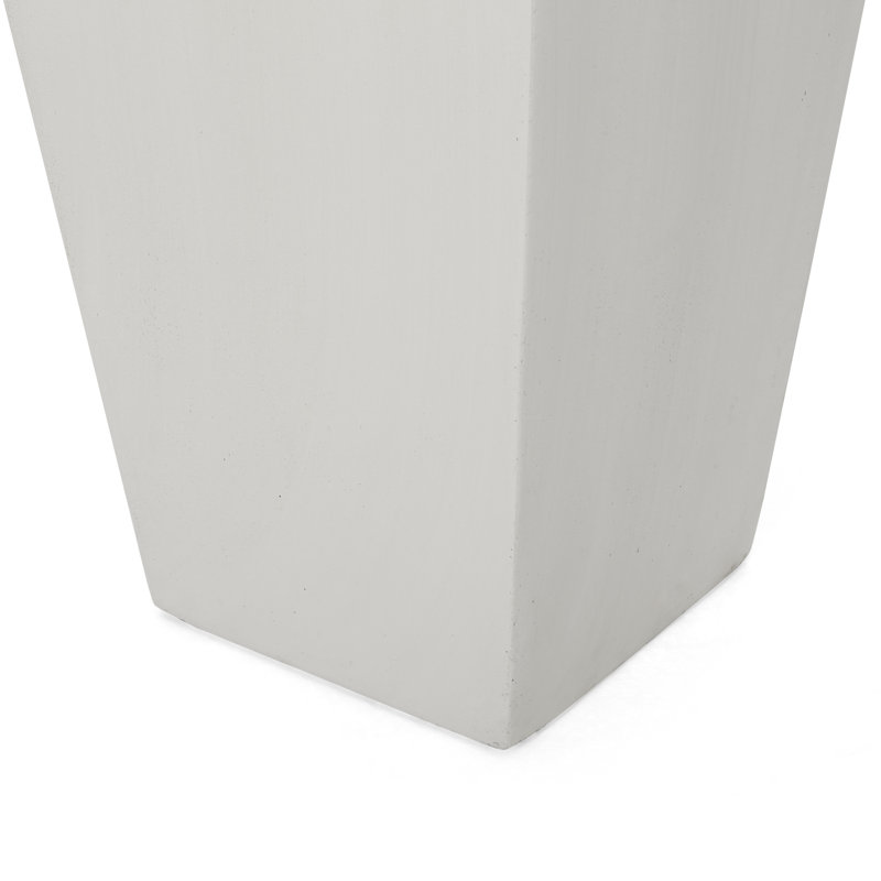 Walshville Handmade Planter, Matte White, 28" H x 13" W x 13" D