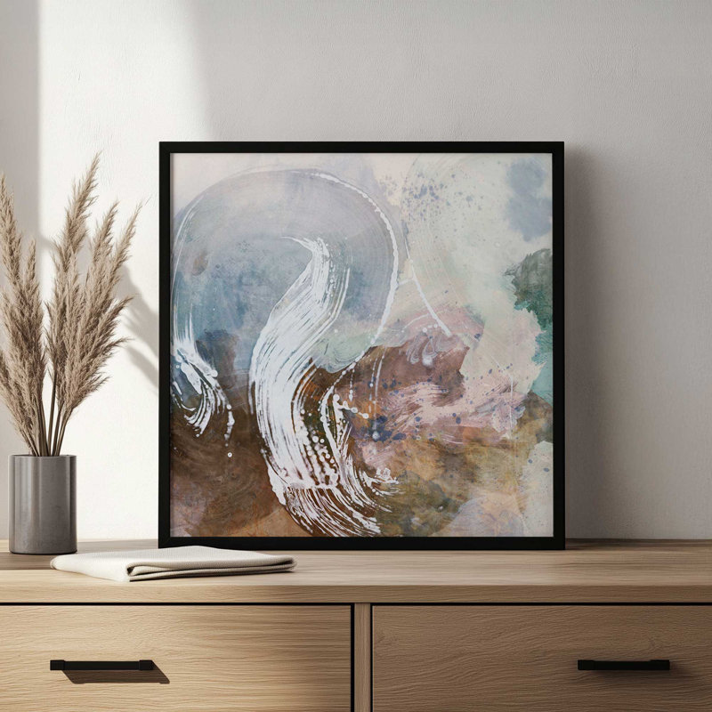 «Iridescent Oceania II» par Victoria Barnes, reproduction d'art, Impression sur cadre ouvert sans papier mat, Doré