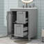 Meuble-lavabo avec tablette réglable et 2 tiroirs-1825136209