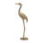 Modern Crane Figurine Sculpture for Home Decor - Decorative Metal Object Statue Accent for Desks, Living Room Decoration - 16", Gold & Metallic