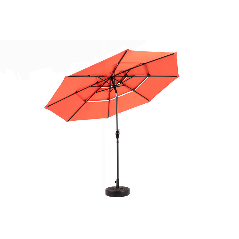 Parasol à 3 niveaux en aluminium, Orange
