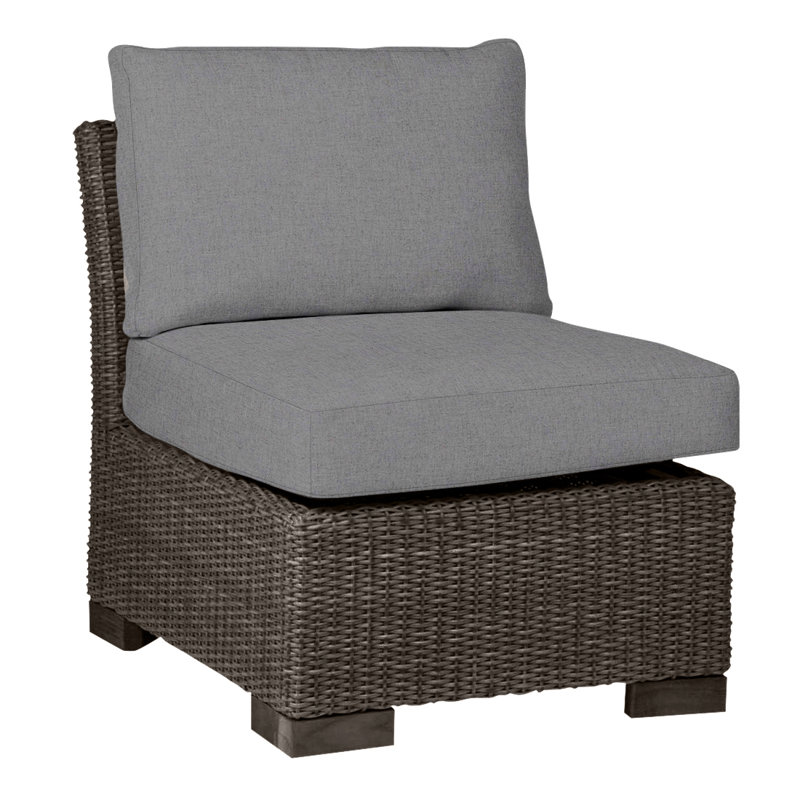 Fauteuil de chambre club tissé - noyer noir, Pas de soudure, Verona brume, Noyer noir