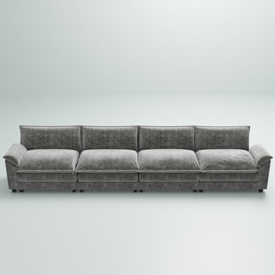 154" Ultra long Chenille modern combination low foot sofa, Can be split, Combined