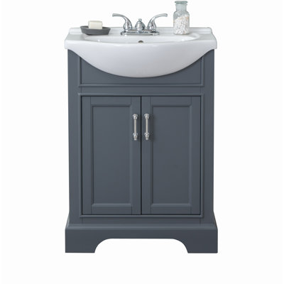 Berta 24'' Single Bathroom Vanity with Ceramic Top