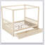 Wooden Canopy Bed With Storage Drawers-403243044-403243034