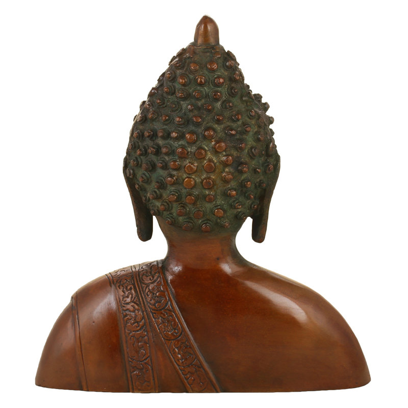 Buste de Bouddha, Brun / or