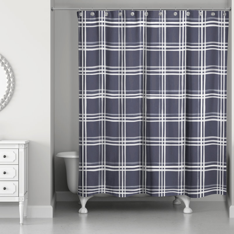 Rideau de douche Reyome, Bleu marine