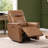 Top Grain Leather Dual Motor Swivel Glider Power Recliner with Power Headrest -117480054