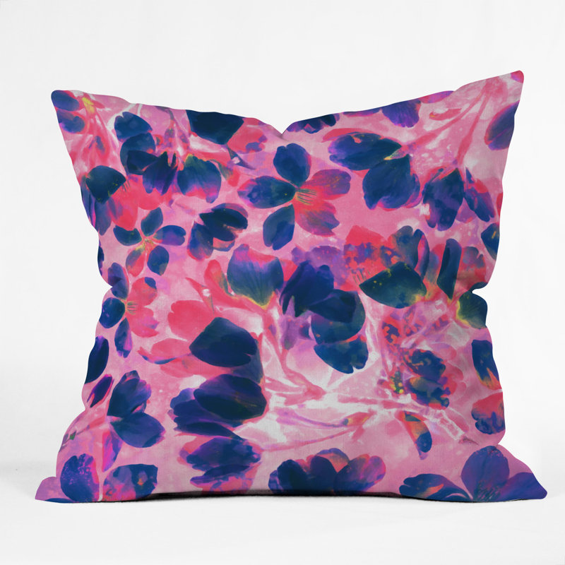 Cherry Blossoms Throw Pillow, 18" x 18", Pink