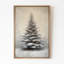 Impression sur toile rustique gris, sapin de Noël, neige, hiver, maison de ferme, impression sur toile-107117897-107117893