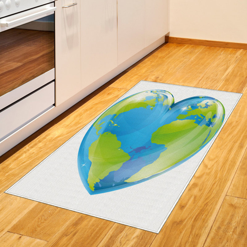 Earth High Density Long Fiber Poly Threads Decorative Area Rug Carpet, Rectangle 2'7" x 5'