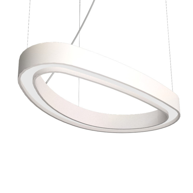 1 - Light LED Pendant, Imbuia, 1.95" H x 54.6" W x 29.45" D