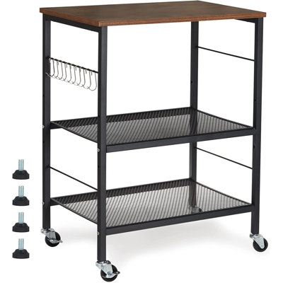Étagère de boulanger standard en bois 23,6 po avec compatibilité micro-ondes