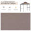 Pavillon de jardin avec double toit, auvent extérieur pour barbecue
