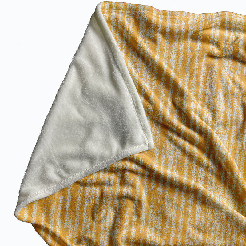 Brauer Plain Weave / Muslin Throw Blanket, Yellow