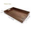 22 X 14 Inch Rectangular Brown Walnut Wood Breakfast Tray with Handles