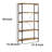 Columbus Rustically designed Bookcase With 4 Open Shelves-2119022107