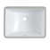 MEJE 14'' Glossy White Ceramic Rectangular Bathroom Sink with Overflow