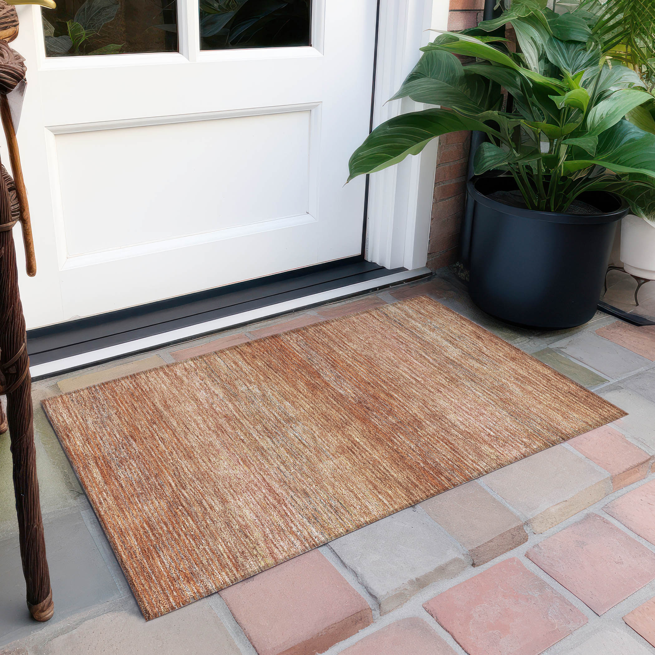 Wade Logan® Machine Washable Indoor/Outdoor Christain ACN1266 Copper ...