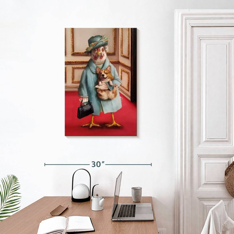 Ketti Her Majesty Chicken, 30" H x 20" W