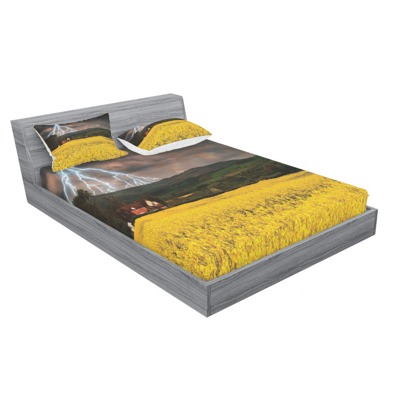 Microfiber Sheet Set, Queen Sheet Set with Fitted Sheet