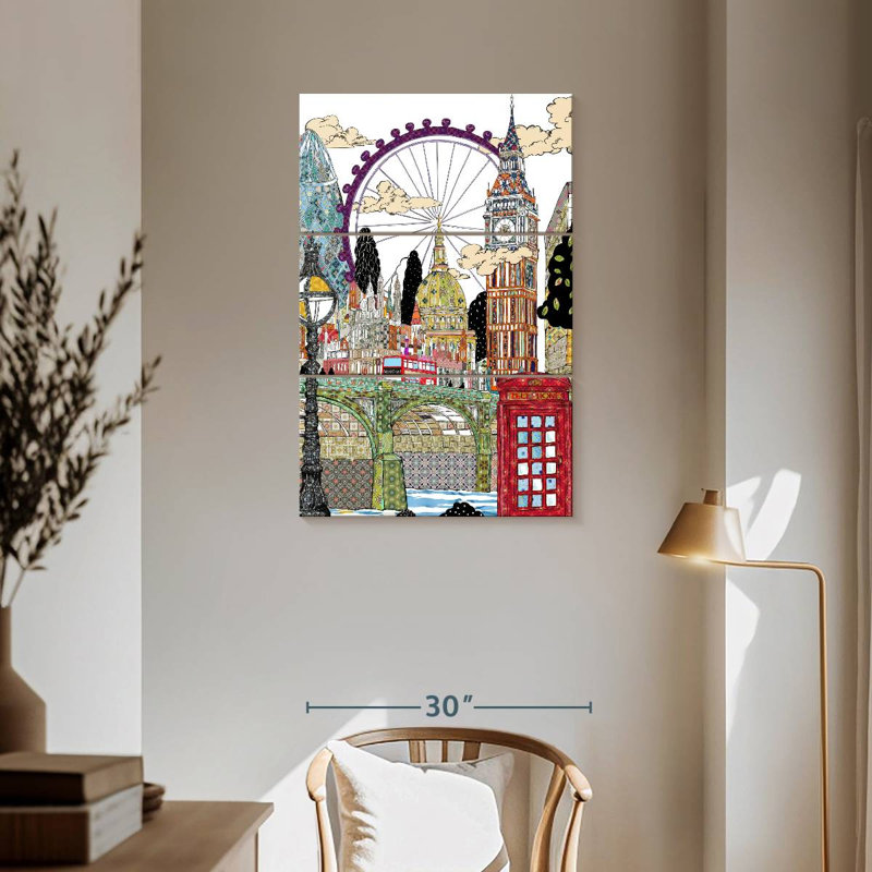 Masam Patchwork London, 57" H x 36" W