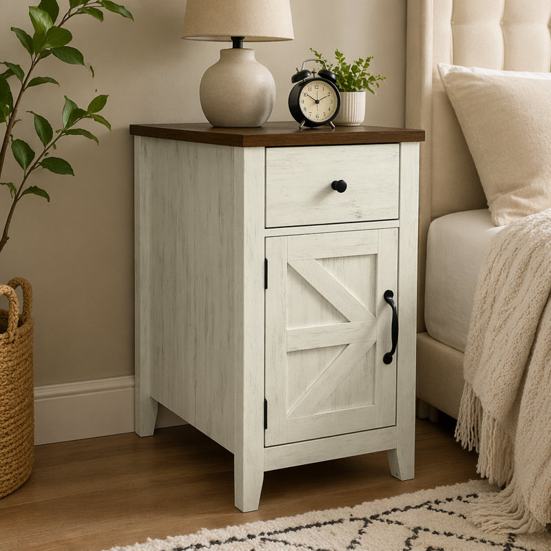 Table de bout de charme avec rangement polyvalent et attrait intemporel