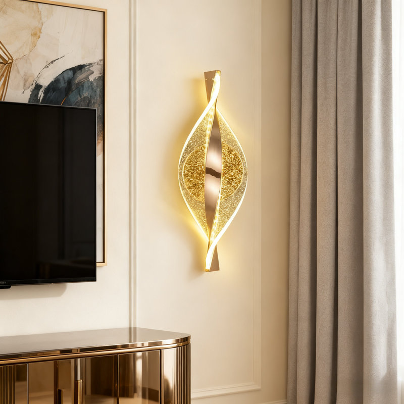 Lampe de chevet en acrylique trois couleurs Hollow Out