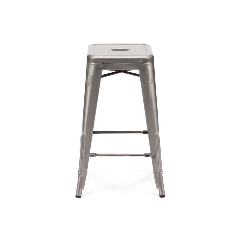 Bryer Counter Stool with Metal Frame, Gunmetal