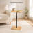 Bamboo Couch Tray Table Height Adjustable C-Shaped End Table
