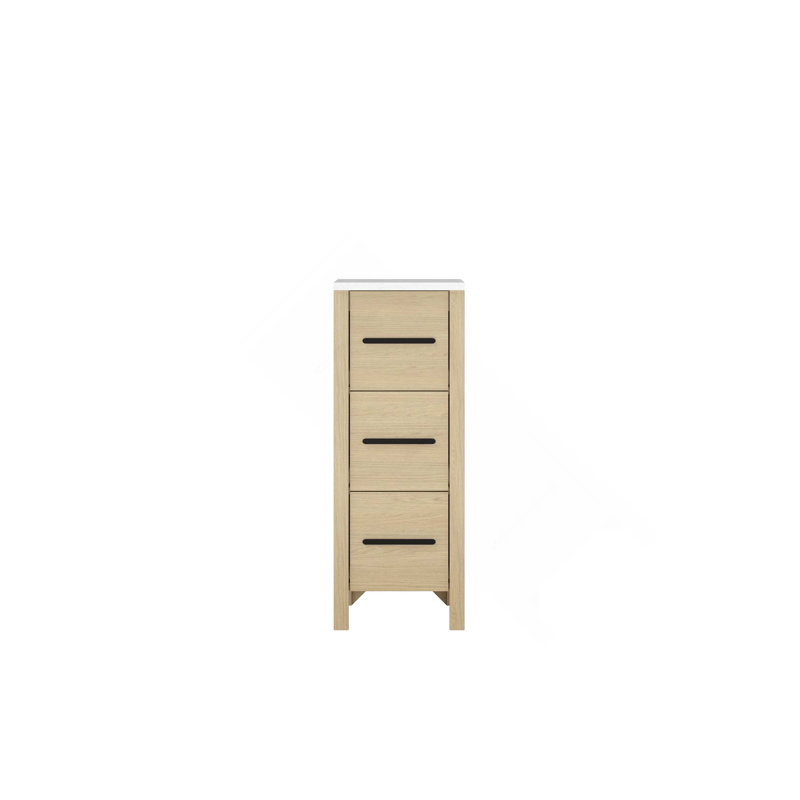 12-Inch Freestangding Bathroom Vanity Storage Cabinet With Countertop & 3 Drawers(Without Sink)