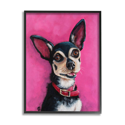 «Bold Pink Chihuahua», estampe numérique par Lucia Stewart