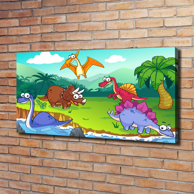 Dinosaurs - Wrapped Canvas Print, 60cm H x 120cm W
