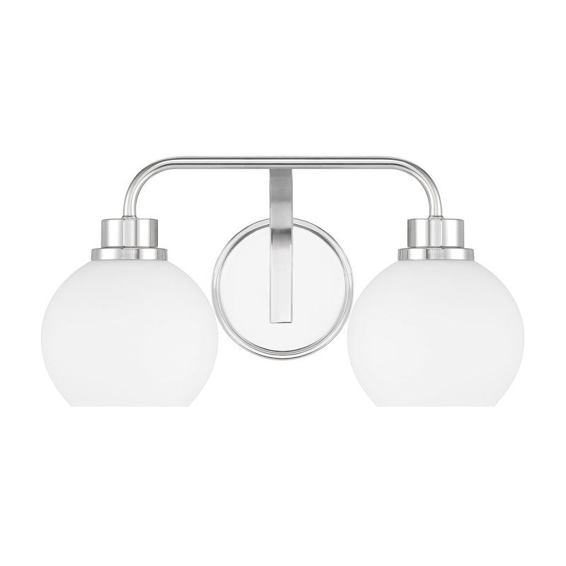Volnak 2-Light Bathroom Vanity Light in Chrome, Chrome
