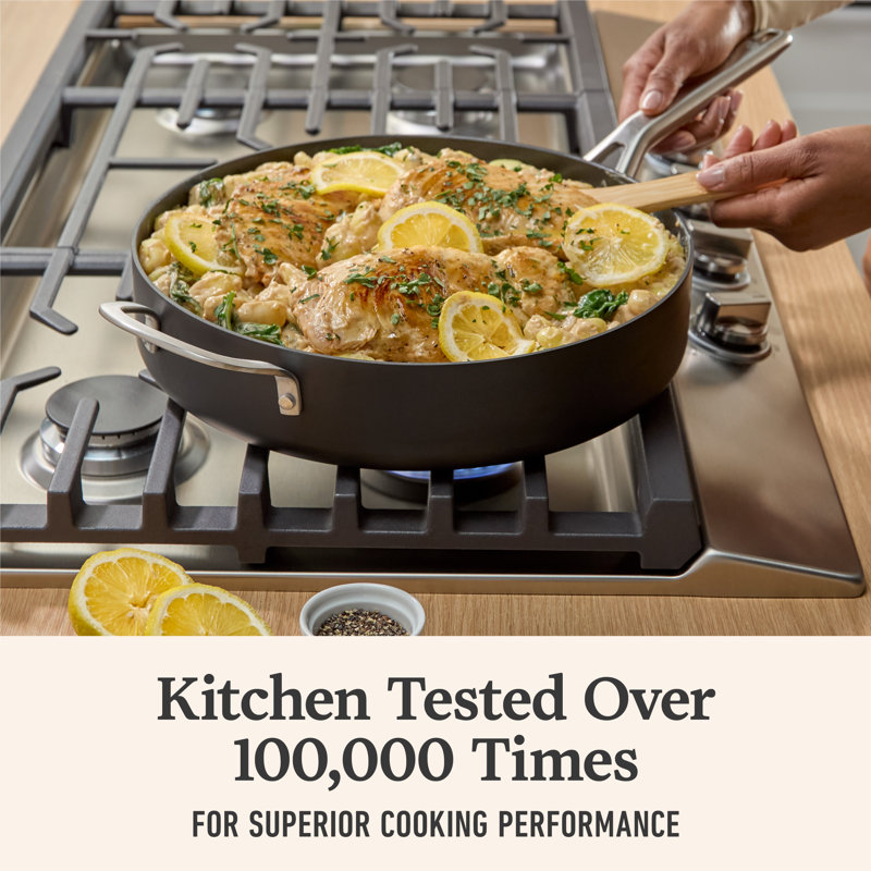 Hard-Anodized Nonstick 5-Qt. Saut Pan with Lid