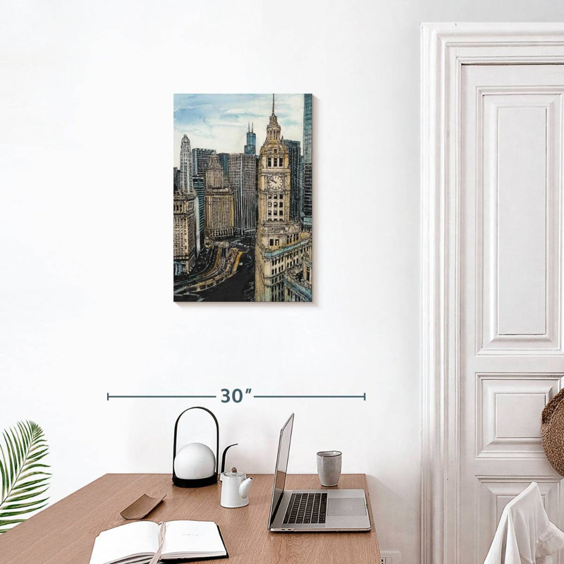 Sireci US Cityscape - Chicago, 24" H x 16" W