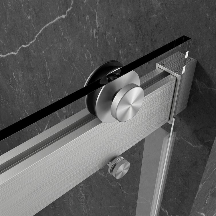 60'' W 76'' H Frameless Rectangle Reversible Shower Stall