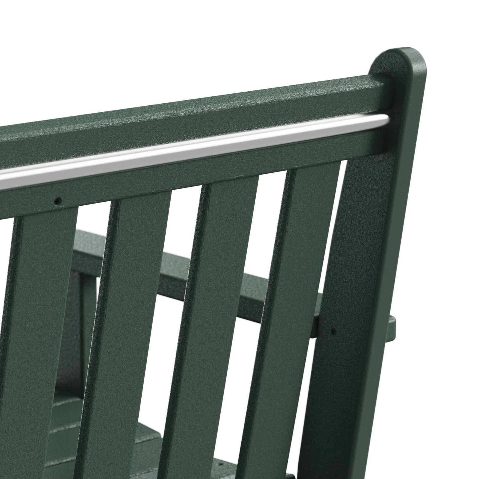 POLYWOOD® Vineyard 60" Garden Bench, 35.25" H x 48" W x 24" D, Green