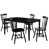 Black Table with Black Chairs selected