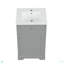 Meuble-lavabo de salle de bain avec lavabo, armoire de salle de bain avec porte à fermeture douce, support de rangement et tablette réglable