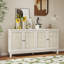 Buffet de 63 po de largeur avec pieds en bois massif