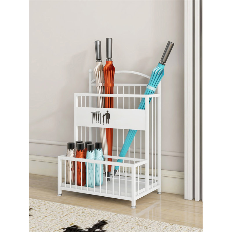 Metal Freestanding Umbrella Stand, White