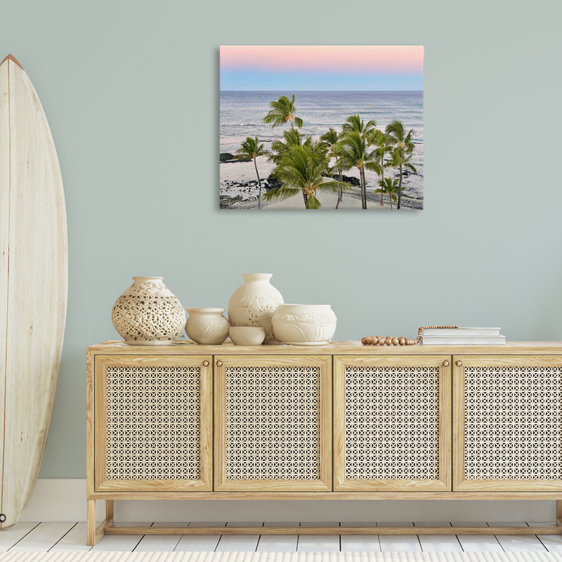 Art mural sur toile «Afprès Palms Horizon» par Kathy Mansfield, H 30 po x l 40 po