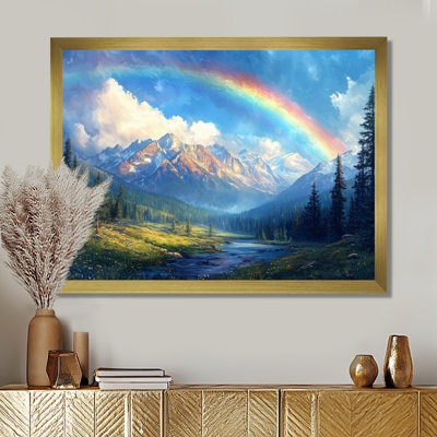 Rainbow Over The Rocky Mountains - Rainbow Canvas, art mural