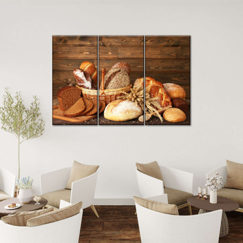 «Bread Assortment», reproduction d'art sur toile, H 28 po x l 45 po x P 1,25 po